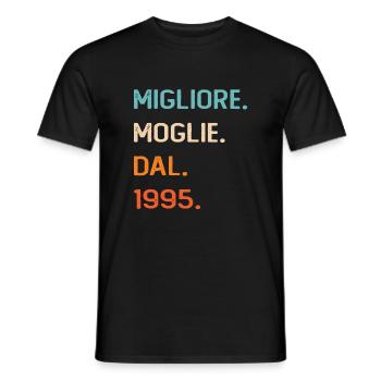 Wife since 1995 - Men's T-Shirt - black - Front - AI Model Male 178 light (178cm)