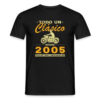 Biker A Classic Born In 2005 - Men's T-Shirt - black - Front - AI Model Male 178 light (178cm)