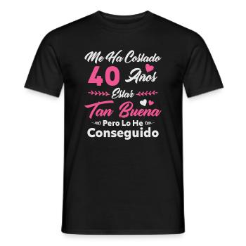 Ich habe 40 Jahre gebraucht 40 Geburtstag Frauen - Männer T-Shirt - Schwarz - Vorne - AI Model Male 178 light (178cm)