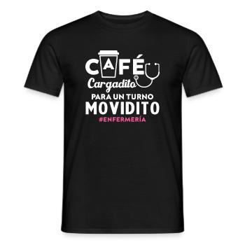 Coffee Loaded For A Busy Nursing Shift - Men's T-Shirt - black - Front - AI Model Male 178 light (178cm)