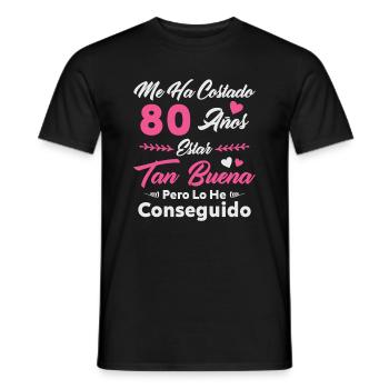 It Has Taken Me 80 Years 80 Birthday Women - Men's T-Shirt - black - Front - AI Model Male 178 light (178cm)