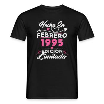 30. Geburtstag Frau 30 Jahre Made In 1995 Februar - Männer T-Shirt - Schwarz - Vorne - AI Model Male 178 light (178cm)