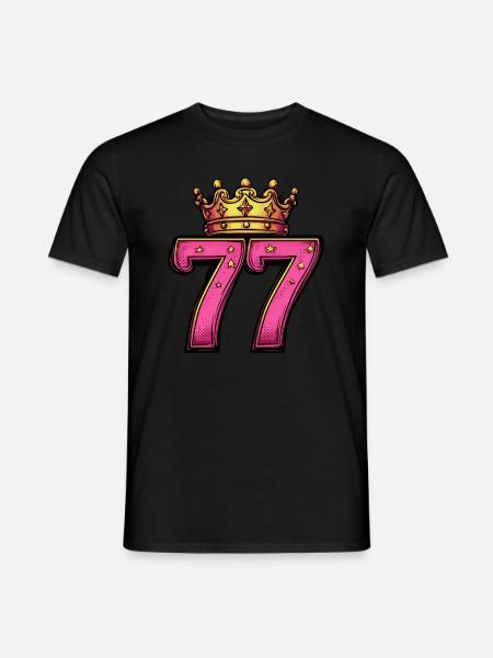 77 Number Krone - Men's T-Shirt - black