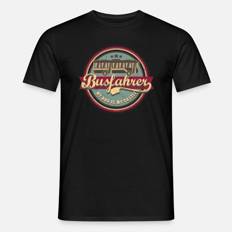 Busfahrer Geschenk - Männer T-Shirt - Schwarz