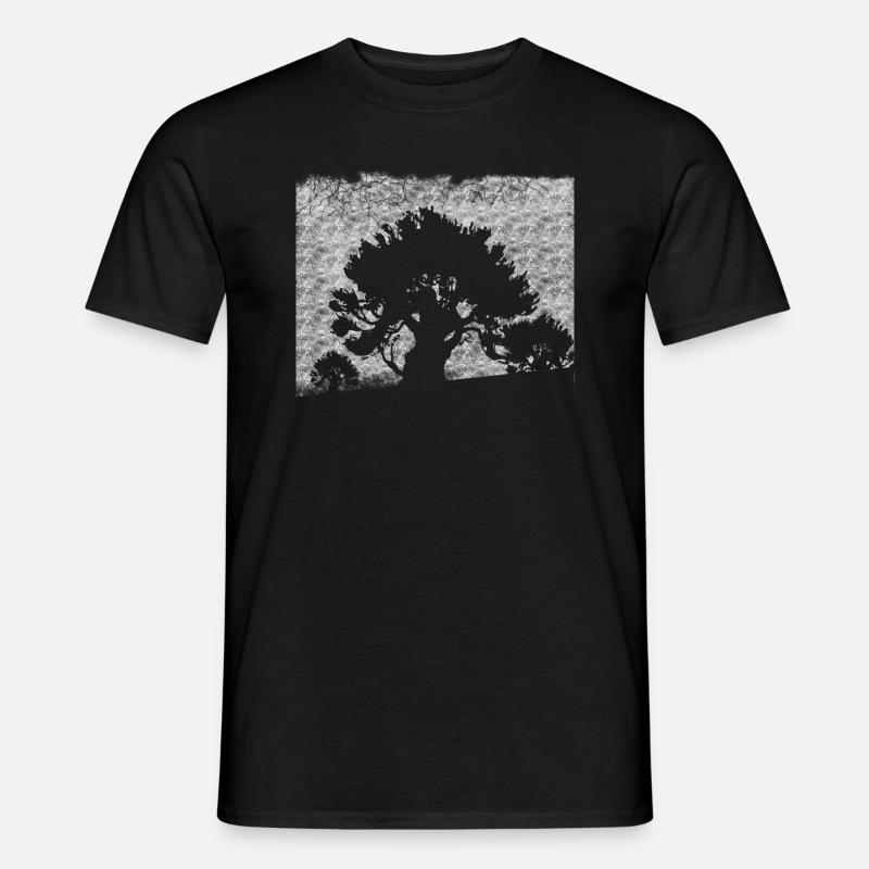 Alberi nella foresta Ecologicamente sostenibile - T-shirt uomo - nero
