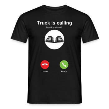 Mon camion appelle les chauffeurs routiers les chauffeurs routiers - T-shirt homme - noir - Devant - AI Model Male 178 light (178cm)