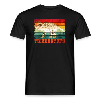 Tricératops Dinosaures - T-shirt homme - noir - Devant - AI Model Male 178 light (178cm)