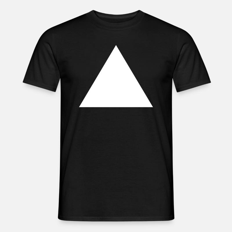 Triangle White Shape Math Gift Idea - Men’s T-shirt - black