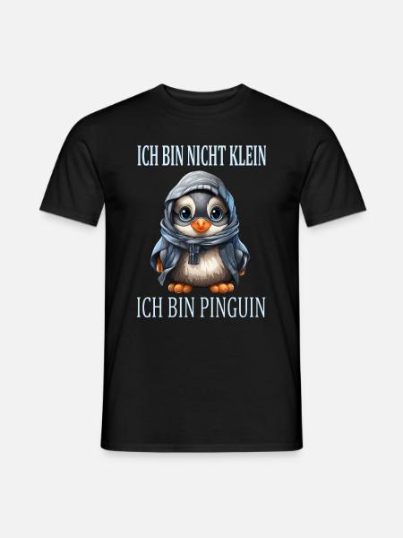 Kleiner süßer Pinguin Lustiger Spruch - Männer T-Shirt - Schwarz