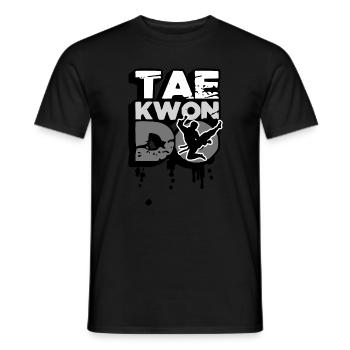 Combat de Taekwondo - T-shirt homme - noir - Devant - AI Model Male 178 light (178cm)