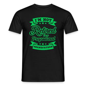 Oppa Geschenk - Männer T-Shirt - Schwarz - Vorne - AI Model Male 178 light (178cm)