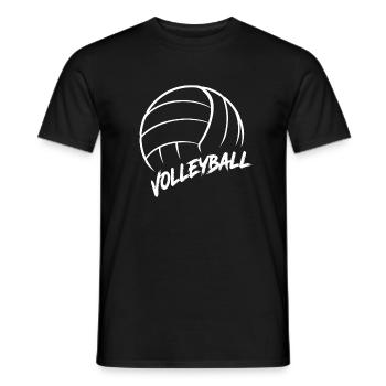 Volleyball spielen - Volleyballer - Männer T-Shirt - Schwarz - Vorne - AI Model Male 178 light (178cm)