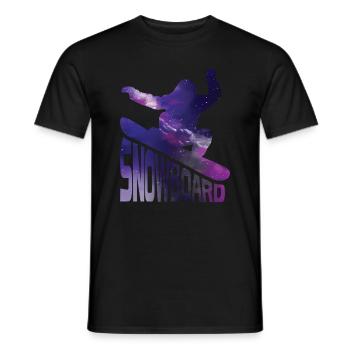 Snowboard, Snowboarder - Männer T-Shirt - Schwarz - Vorne - AI Model Male 178 light (178cm)