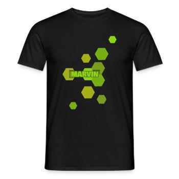 Marvin - Männer T-Shirt - Schwarz - Vorne - AI Model Male 178 light (178cm)