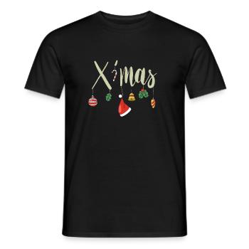 Christmas Xmas Christmas - Men's T-Shirt - black - Front - AI Model Male 178 light (178cm)