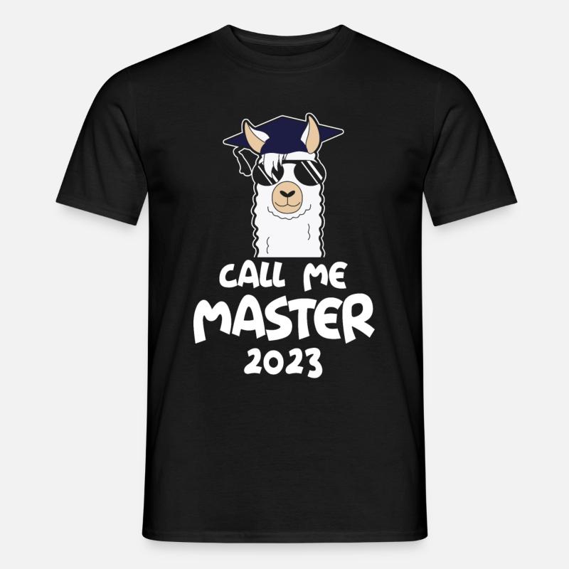 Call me Master 2023 Alpaka Lama Abschluss Student - Männer T-Shirt - Schwarz