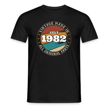 Juli 1982 - 40. Geburtstag Geschenk. Awesome. - Männer T-Shirt - Schwarz - Vorne - AI Model Male 178 light (178cm)