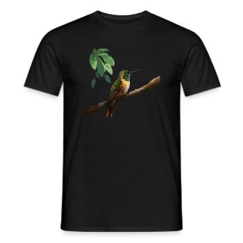 Colibri Oiseau Nature Nature Nature - T-shirt homme - noir - Devant - AI Model Male 178 light (178cm)