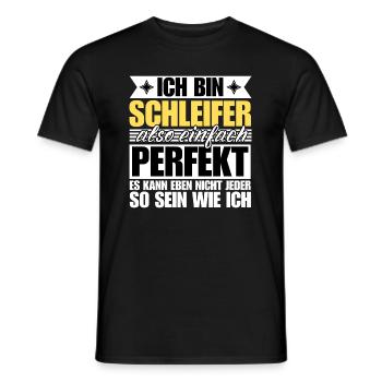 Perfekter Schleifer - Männer T-Shirt - Schwarz - Vorne - AI Model Male 178 light (178cm)