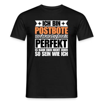 Perfekter Postbote - Männer T-Shirt - Schwarz - Vorne - AI Model Male 178 light (178cm)