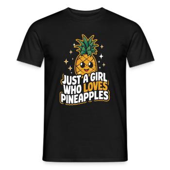Ananas tropische hawaiianische Frucht - Männer T-Shirt - Schwarz - Vorne - AI Model Male 178 light (178cm)