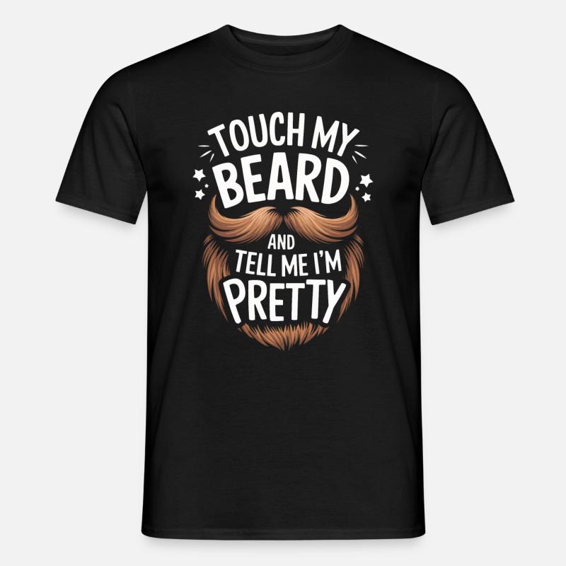 Bart Schnurrbart Bärtige Männer - Männer T-Shirt - Schwarz
