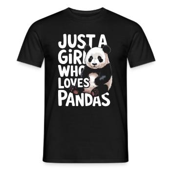 Pandabär Panda Tier Pandas - Männer T-Shirt - Schwarz - Vorne - AI Model Male 178 light (178cm)