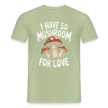 Pilz Pilze Funghi Champignon - Männer T-Shirt - Sage - Vorne - AI Model Male 178 light (178cm)