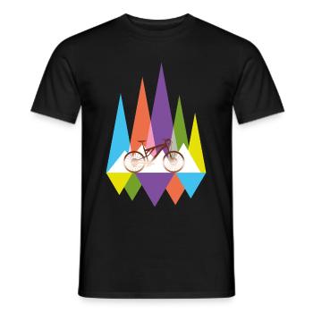 MTB mountain bike - Men's T-Shirt - black - Front - AI Model Male 178 light (178cm)