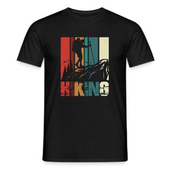 Vintage Hiking - Men's T-Shirt - black - Front - AI Model Male 178 light (178cm)