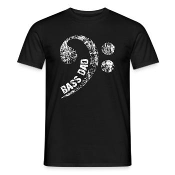 Papa spielt Bass Papa ist Bassist - Männer T-Shirt - Schwarz - Vorne - AI Model Male 178 light (178cm)
