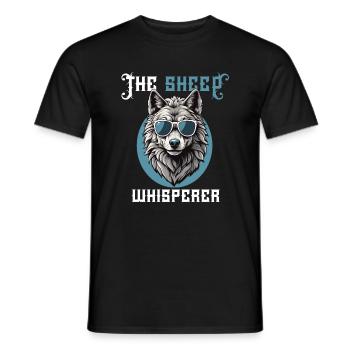 Der Schafflüsterer Cool Wolf - Männer T-Shirt - Schwarz - Vorne - AI Model Male 178 light (178cm)