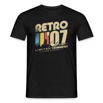 Rétro 2007 Vintage Cadeau d’anniversaire - T-shirt homme - noir - Devant - AI Model Male 178 light (178cm)