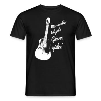 Mir reichts, ich gehe Gitarre spielen! - Männer T-Shirt - Schwarz - Vorne - AI Model Male 178 light (178cm)