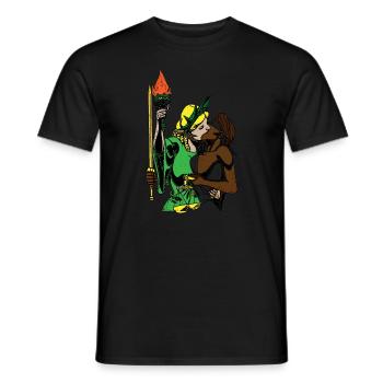 Liberty & Justice - Men's T-Shirt - black - Front - AI Model Male 178 light (178cm)
