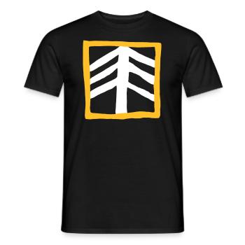 Fir Symbol - Tree Rune - VECTOR - Men's T-Shirt - black - Front - AI Model Male 178 light (178cm)