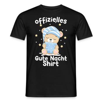 Gute Nacht Bär Schlaf Geschenk - Männer T-Shirt - Schwarz - Vorne - AI Model Male 178 light (178cm)