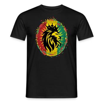 Rasta lion Reggae Rastafari - T-shirt homme - noir - Devant - AI Model Male 178 light (178cm)
