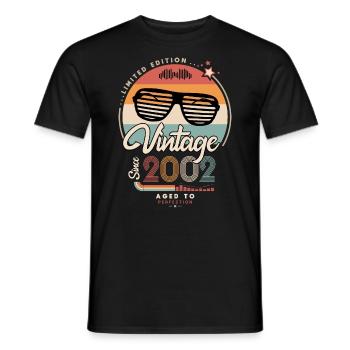 Vintage since 2002 - T-shirt homme - noir - Devant - AI Model Male 178 light (178cm)