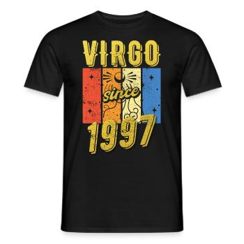 Jungfrau 1997 Sternzeichen Geburtstag Geschenk - Männer T-Shirt - Schwarz - Vorne - AI Model Male 178 light (178cm)