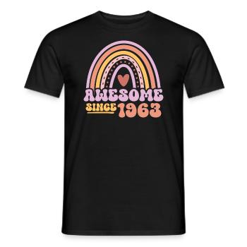 Großartig seit 1963 - Retro Vintage Geburtstag - Männer T-Shirt - Schwarz - Vorne - AI Model Male 178 light (178cm)