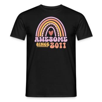 Großartig seit 2011 Retro Vintage Geburtstag - Männer T-Shirt - Schwarz - Vorne - AI Model Male 178 light (178cm)