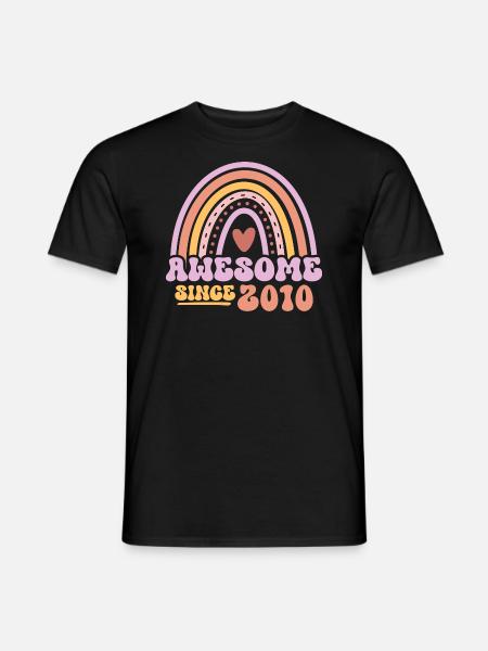 Großartig seit 2010 Retro Vintage Geburtstag - Männer T-Shirt - Schwarz