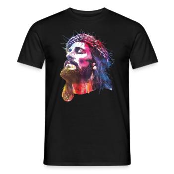 Jesus - Men's T-Shirt - black - Front - AI Model Male 178 light (178cm)