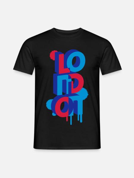 London in 3D letters - Men's T-Shirt - black