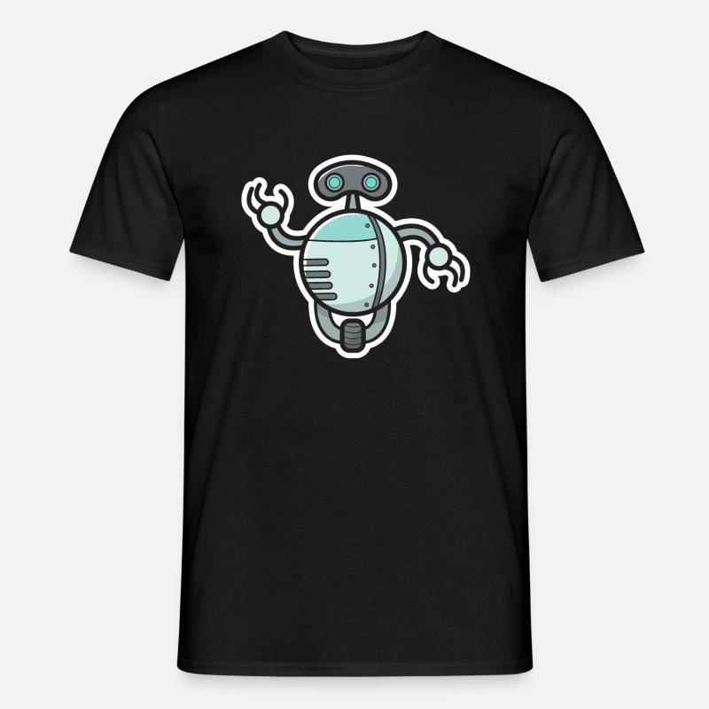 Robot Robotics Gift Future Science Bot - Men’s T-shirt - black