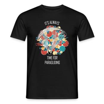 Paragliding Gleitschirm Paragleiter Paraglider - Männer T-Shirt - Schwarz - Vorne - AI Model Male 178 light (178cm)