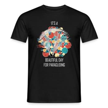 Paragliding Gleitschirm Paragleiter Paraglider - Männer T-Shirt - Schwarz - Vorne - AI Model Male 178 light (178cm)