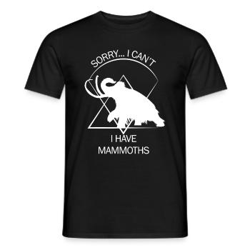 Drôle de mammouth âge de pierre âge glaciaire conception préhistorique - T-shirt homme - noir - Devant - AI Model Male 178 light (178cm)