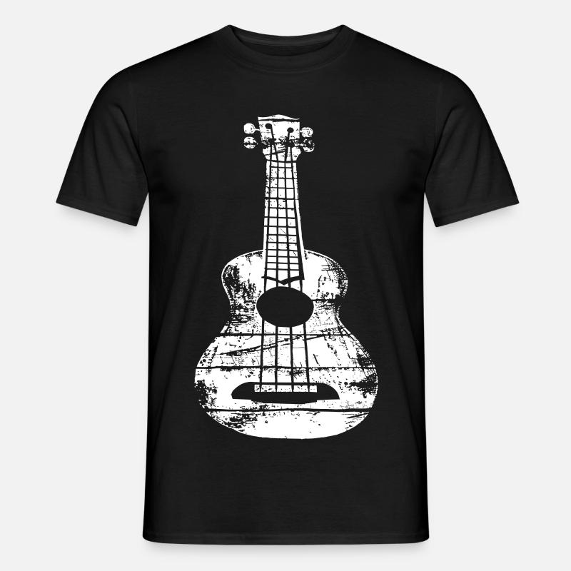 Ukulele Skizze - Männer T-Shirt - Schwarz